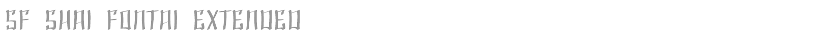 SF Shaiai font preview